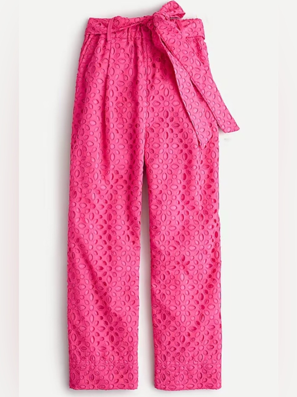 J.Crew Eyelet Wide Pants in Fuchsia Pink Size: 0| Summer